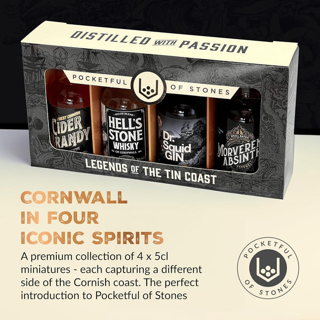 Pocketful Of Stones Legends of the Tin Coast Cornish Gift Pack 4 x 50ml