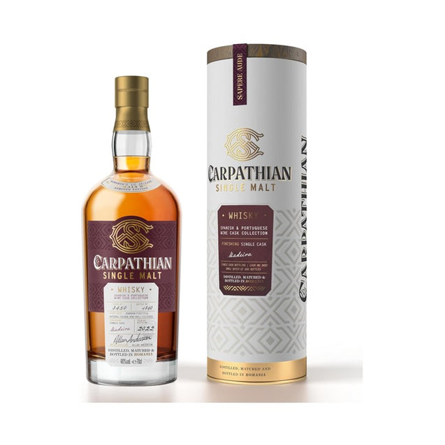 Carpathian Single Malt Romanian Whiskey Madeira Cask Finish 70cl